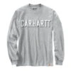 Carhartt WORKWEAR LOGO LONG SLEEVE T-SHIRT Heather Grey