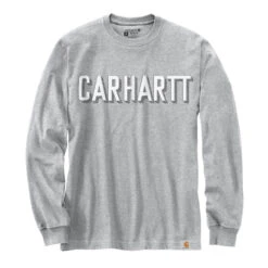 Carhartt WORKWEAR LOGO LONG SLEEVE T-SHIRT Heather Grey