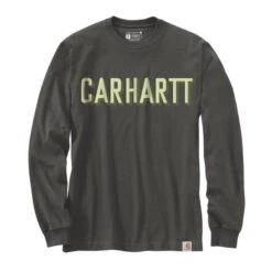 Carhartt WORKWEAR LOGO LONG SLEEVE T-SHIRT Peat