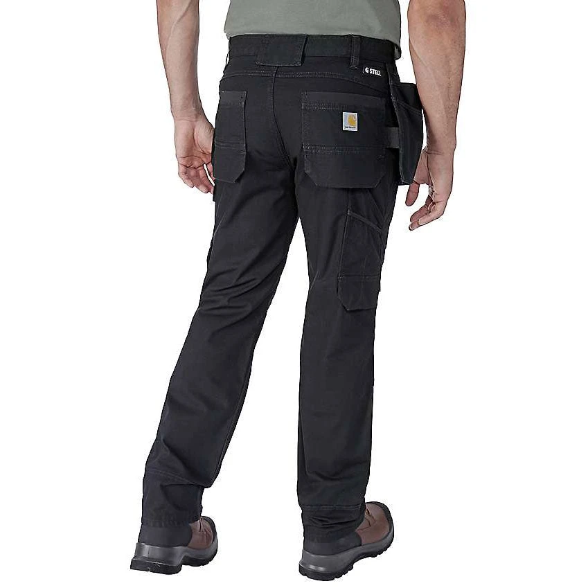 Carhartt STEEL RIPSTOP MULTI-POCKET WORK PANTS Black - Image 4