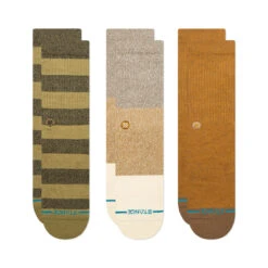 STANCE CUBICAL CREW SOCK 3 PACK Chive