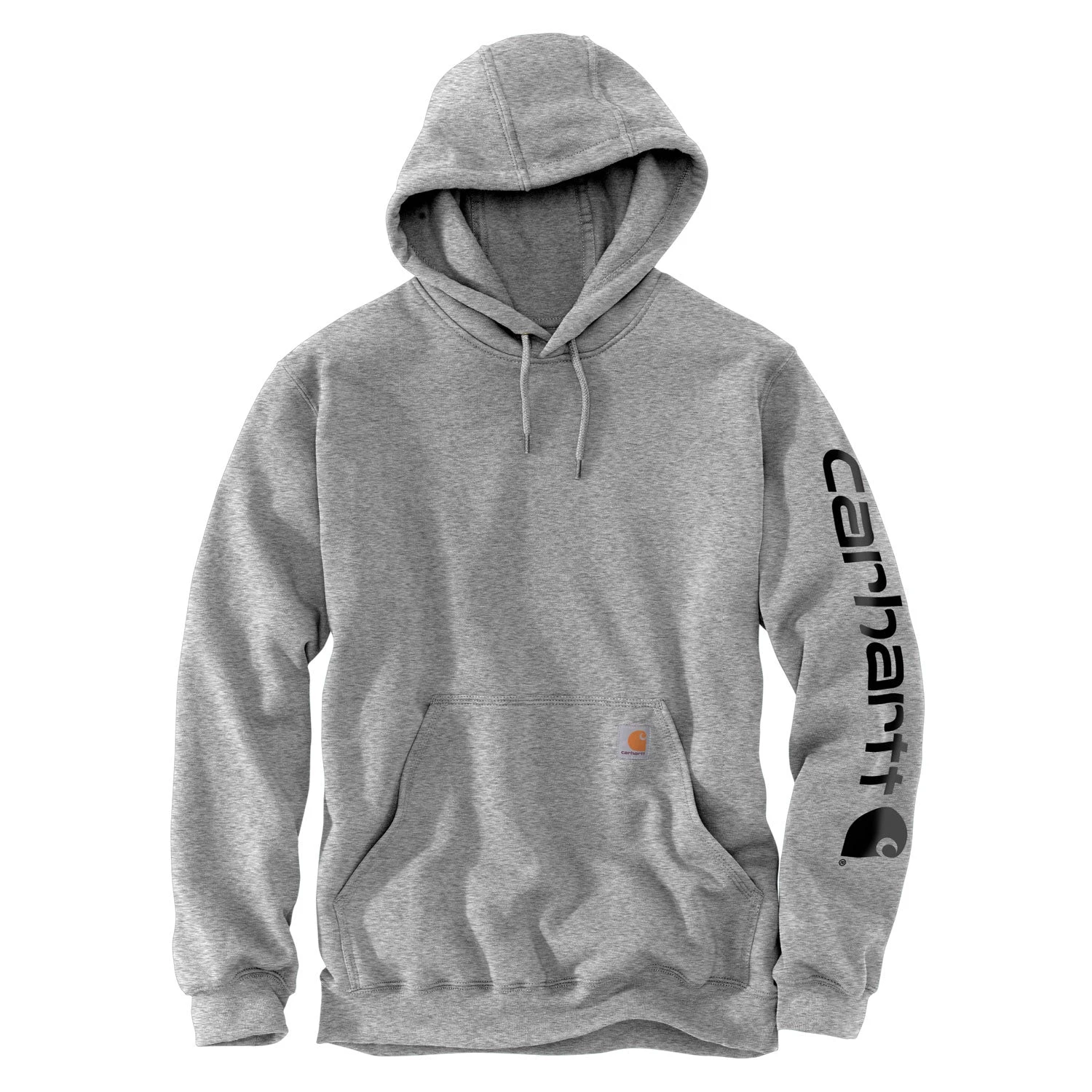 Carhartt Midweight Signature Sleeve Logo Hoodie Heather Grey