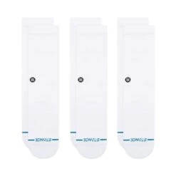 STANCE ICON CREW SOCK 3 PACK White