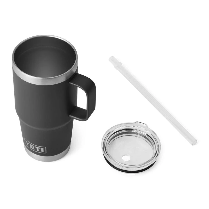 Yeti RAMBLER® 25 OZ (710 ML) STRAW MUG Black - Image 3