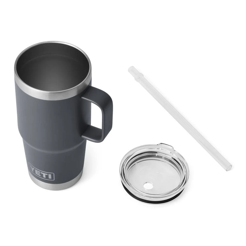 Yeti RAMBLER® 25 OZ (710 ML) STRAW MUG Charcoal - Image 4