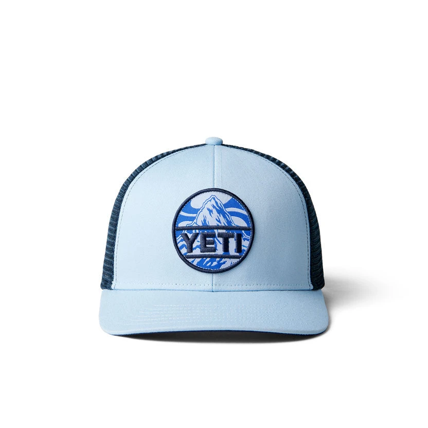 Yeti MOUNTAIN BADGE TRUCKER HAT Light Blue - Image 2