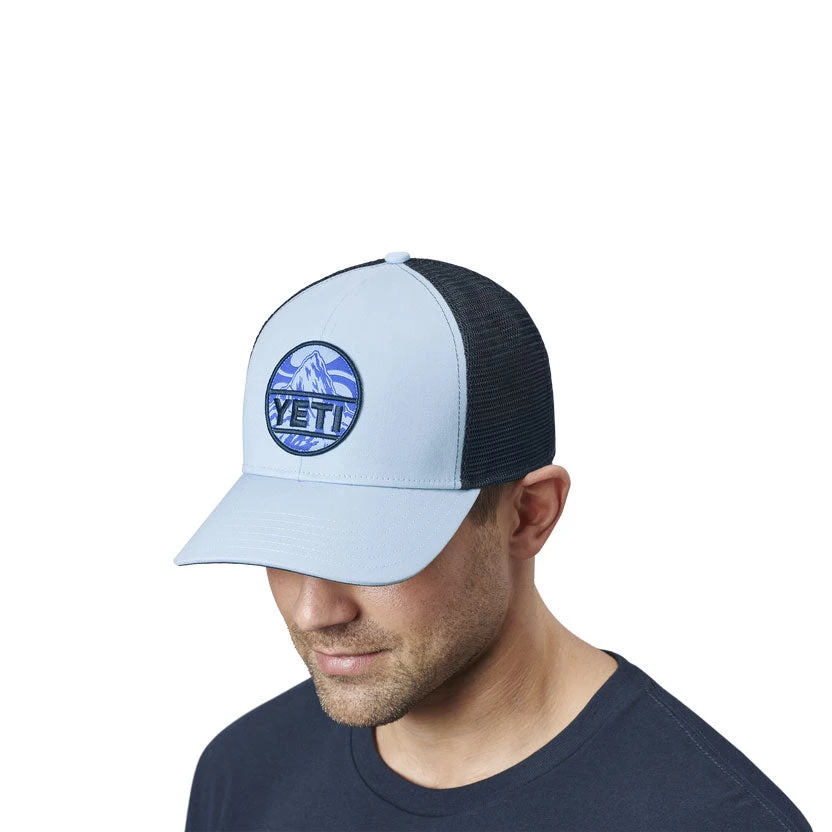 Yeti MOUNTAIN BADGE TRUCKER HAT Light Blue - Image 3