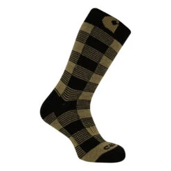 THERMAL PLAID CREW SOCK Carhartt Brown