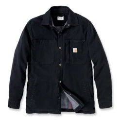 Carhartt CANVAS FLEECE LINED SHIRT JACKET Black