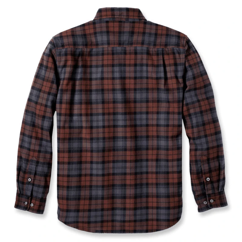 Carhartt LOOSE FIT HEAVYWEIGHT PLAID FLANNEL SHIRT Mocha - Image 2