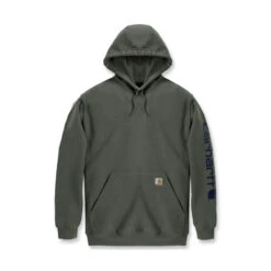 Carhartt MIDWEIGHT SLEEVE LOGO HOODIE Dusty Olive