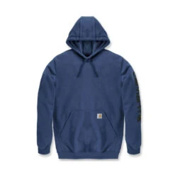 Carhartt MIDWEIGHT SLEEVE LOGO HOODIE Deep Ocean Heather