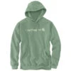 Carhartt Signature Logo Midweight Hoodie Loden Frost Heather