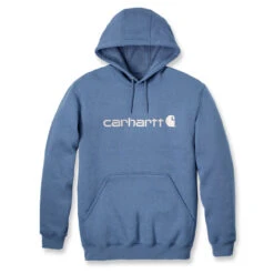 Carhartt Signature Logo Midweight Hoodie Thundercloud Heather