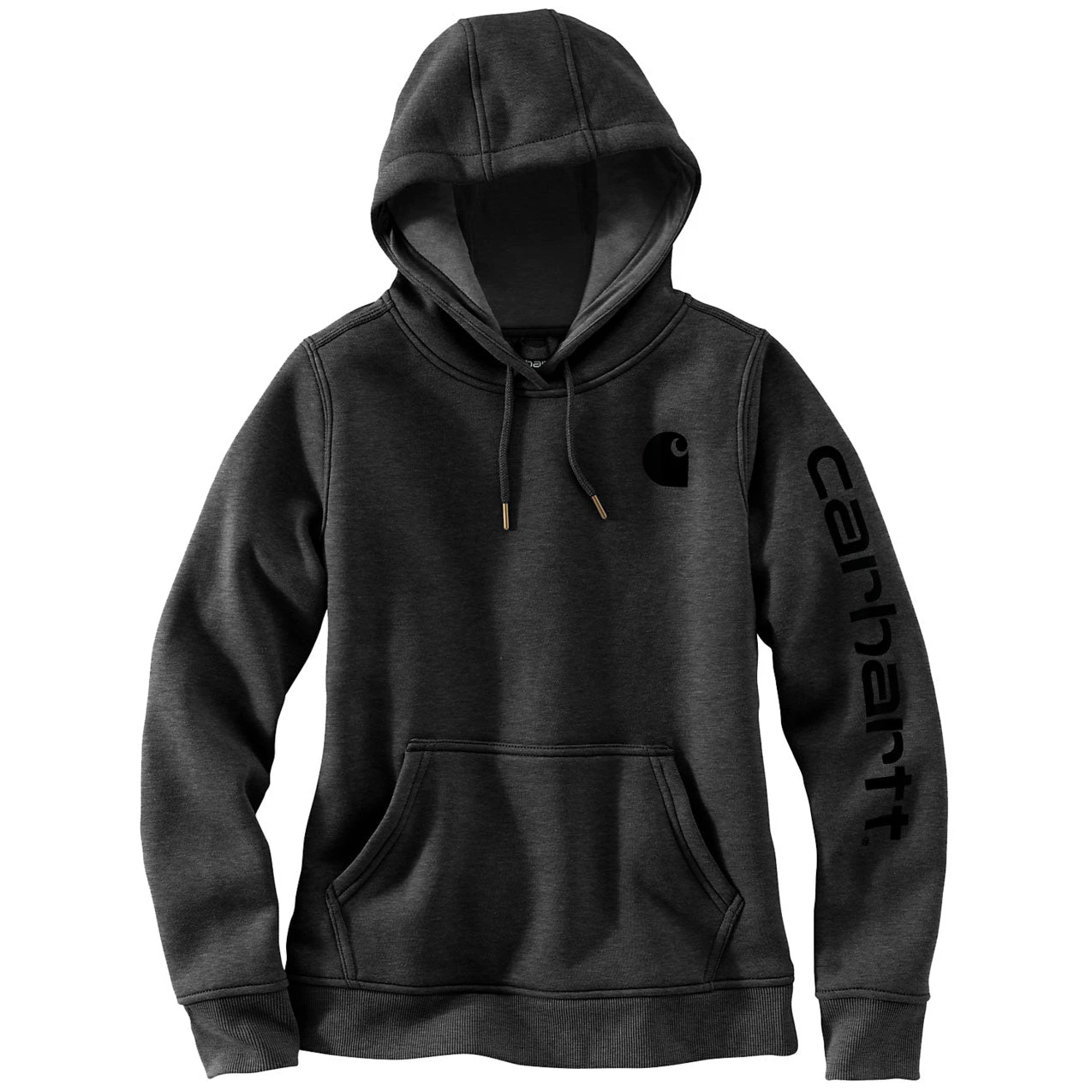 Carhartt WOMENS CLARKSBURG SLEEVE LOGO HOODIE Carbon Heather