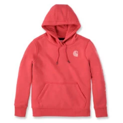 Carhartt WOMENS CLARKSBURG SLEEVE LOGO HOODIE Bittersweet