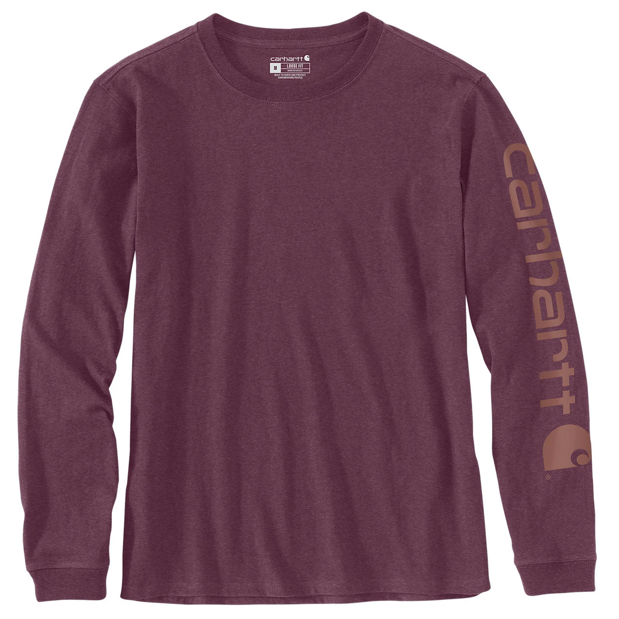 Carhartt Women's SLEEVE LOGO LONG-SLEEVE T-SHIRT Blackberry Heather