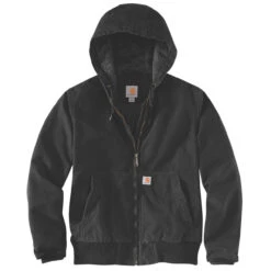Carhartt WOMENS LOOSE FIT WASHED DUCK INSULATED ACTIVE JAC Black
