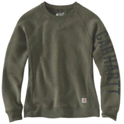 Carhartt WOMENS CLARKSBURG CREWNECK SWEATSHIRT Basil Heather