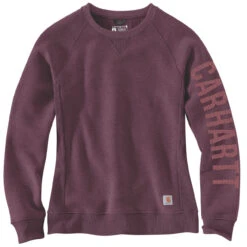 Carhartt WOMENS CLARKSBURG CREWNECK SWEATSHIRT Blackberry Heather