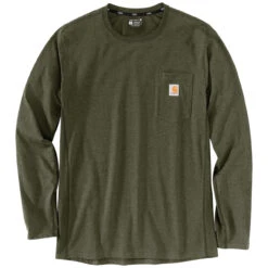 Carhartt Force Flex LONG SLEEVE Pocket T-Shirt Basil Heather