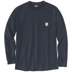 Carhartt Force Flex LONG SLEEVE Pocket T-Shirt Navy