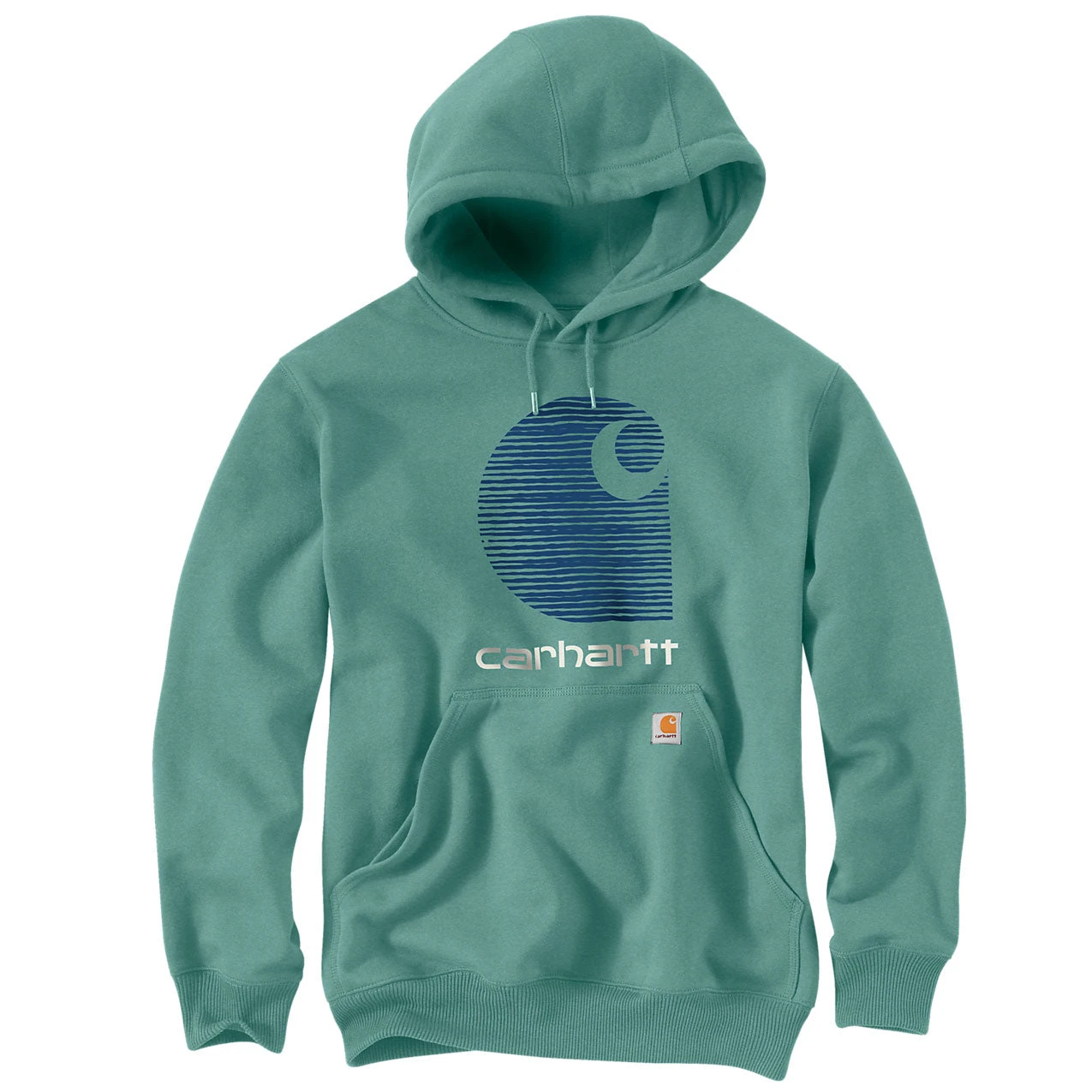 Carhartt RAIN DEFENDER MIDWEIGHT C LOGO HOODIE Slate Green Heather