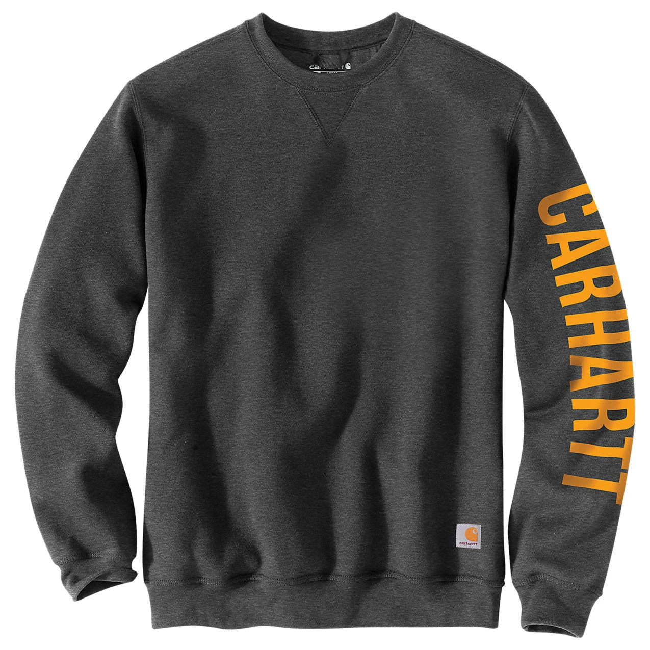 Carhartt CREWNECK SLEEVE LOGO SWEATSHIRT Carbon Heather