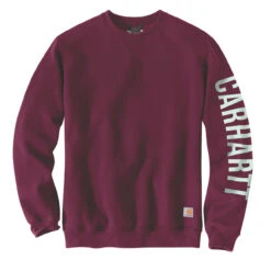 Carhartt CREWNECK SLEEVE LOGO SWEATSHIRT Port