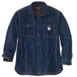 Carhartt DENIM FLEECE LINED SHIRT JACKET Glacier
