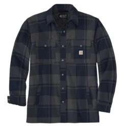 Carhartt HEAVYWEIGHT FLANNEL SHERPA-LINED SHIRT JAC Navy