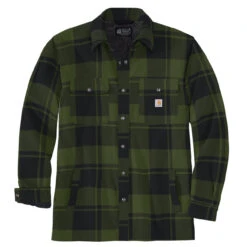 Carhartt HEAVYWEIGHT FLANNEL SHERPA-LINED SHIRT JAC Chive