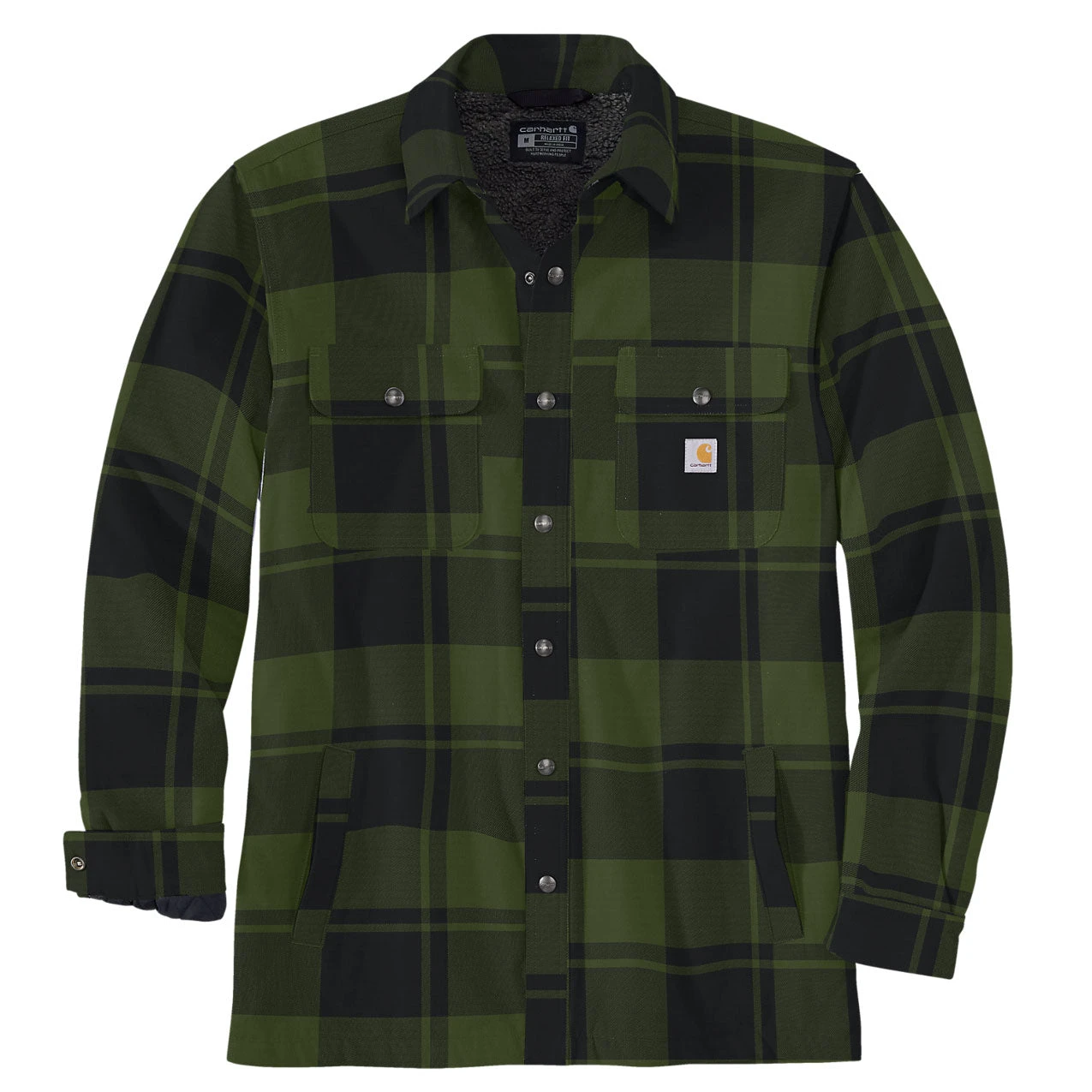 Carhartt HEAVYWEIGHT FLANNEL SHERPA-LINED SHIRT JAC Chive