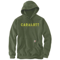 Carhartt RAIN DEFENDER MIDWEIGHT LOGO GRAPHIC HOODIE Chive