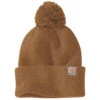 RIB KNIT POM POM BEANIE Carhartt Brown