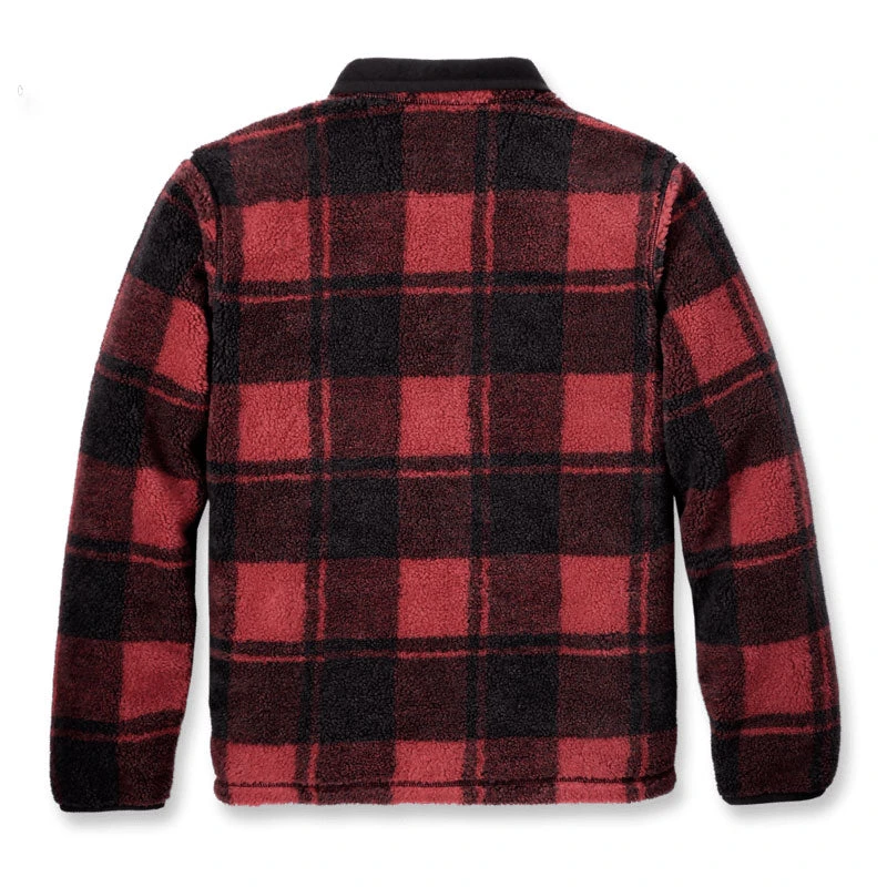 Carhartt LOOSE FIT FLEECE PULLOVER Crabapple/Black Plaid - Image 2