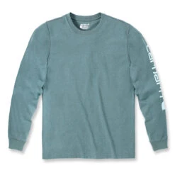 Carhartt SIGNATURE SLEEVE LOGO LONG-SLEEVE T-SHIRT Sea Pine Heather