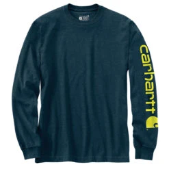 Carhartt SIGNATURE SLEEVE LOGO LONG-SLEEVE T-SHIRT Night Blue Heather