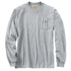 Carhartt WORKWEAR POCKET LONG SLEEVE T-SHIRT Heather Grey
