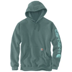 Carhartt MIDWEIGHT SLEEVE LOGO HOODIE Sea Pine Heather