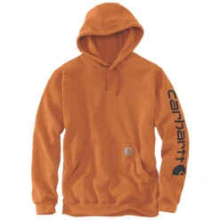 Carhartt MIDWEIGHT SLEEVE LOGO HOODIE Marmalade Heather