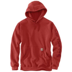 Carhartt MIDWEIGHT SLEEVE LOGO HOODIE Chili Pepper Heather
