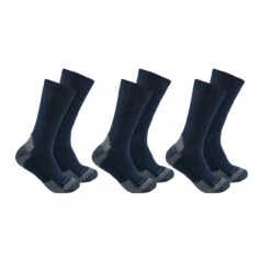 Carhartt MIDWEIGHT COTTON BLEND CREW SOCK 3 Pack Navy