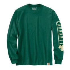 Carhartt LONG-SLEEVE SHAMROCK GRAPHIC T-SHIRT North Woods Heather